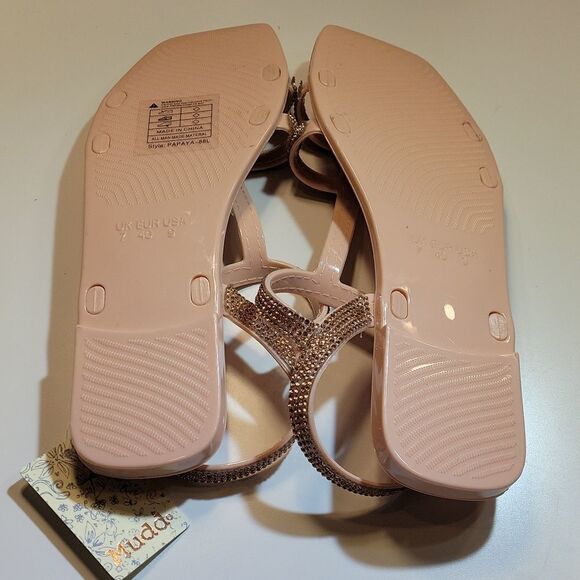 BRAND NEW MUDD ANKLE STRAP QUARE TOE DOUBLE STRAP WOMEN"S SLIP-ON SANDAL - Picture 11 of 12